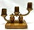 Art Deco Wooden Base & Brass Candlesticks, 1930s, Set of 2 For Sale - Image 9 of 9