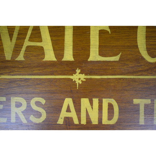 Traditional Late 20th Century Private Club Members and Their Guests Only ~ Please Hand-Painted Wooden Sign For Sale - Image 3 of 3