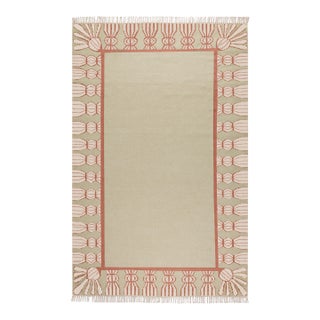 Part & Parcel Goods Wool Tassel Rug, 12' x 15', Celadon, Topaz and Eggshell For Sale