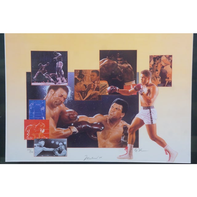 Late 20th Century Muhammad Ali Michael Elins Signed Limited Edition Boxing Collage 31" For Sale - Image 6 of 14