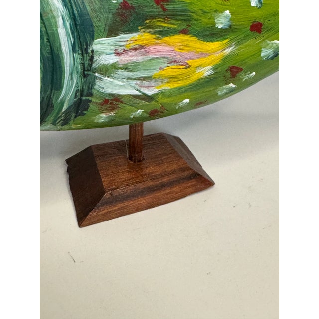 Late 20th Century Coastal Sculpted Wood Hand Painted Tropical Fish Figurine For Sale - Image 5 of 12