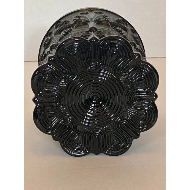 Mid 19th Century 19th Century French Saint St. Louis Opaque Black Glass Crystal Vase For Sale - Image 5 of 13