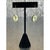 Mid-Century Modern Vintage 925 Silver Drop Earrings With Green Gemstone For Sale - Image 3 of 12