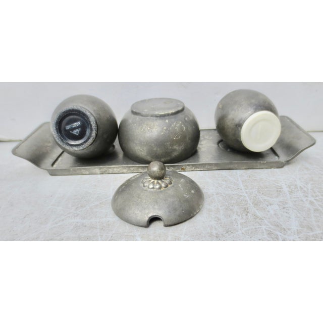 1930s 1930s Just Andersen Pewter Table Setting - Set of 4 Pieces For Sale - Image 5 of 7
