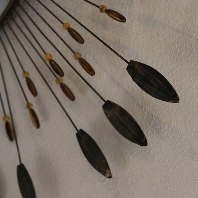 Vintage Metal Sun Mirror, 1970s For Sale - Image 5 of 7