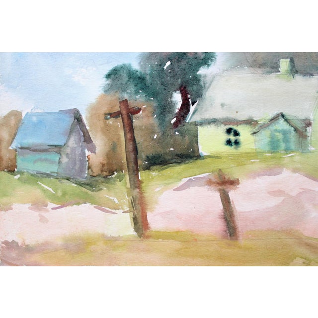 Rural landscape. Paper, watercolor, 30 x 41. 5 cm dzidra ezergaile (1926-2013) born in riga. School years alternate with...