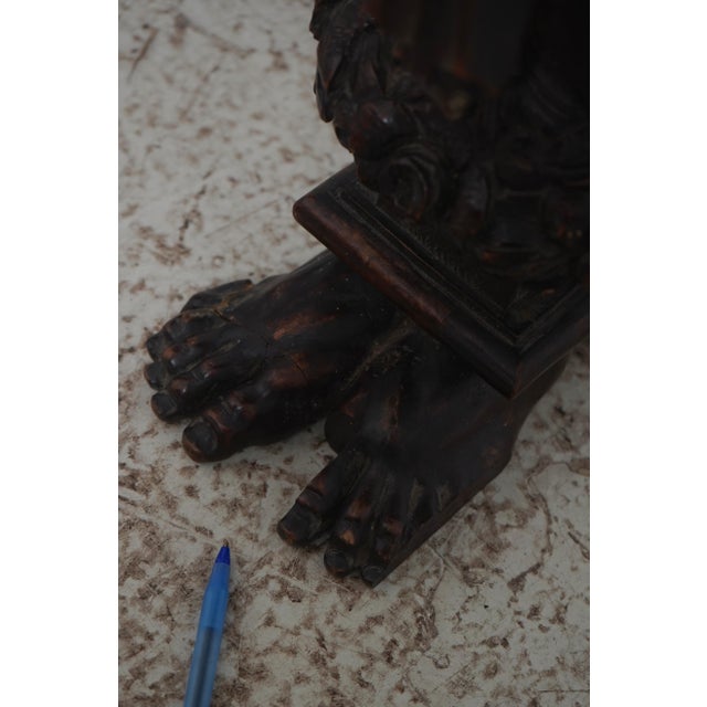 Pair Antique 18th C. French Carved Sculptures of Atlantis For Sale - Image 11 of 14