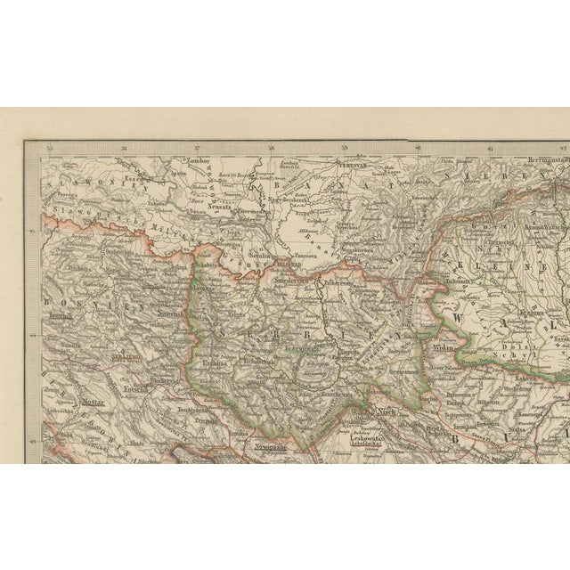Map of Turkey with Balkan and Ottoman Provinces, 1858 For Sale - Image 4 of 10