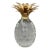 Eichholtz Pineapple Form Brass & Crystal Sculpture For Sale