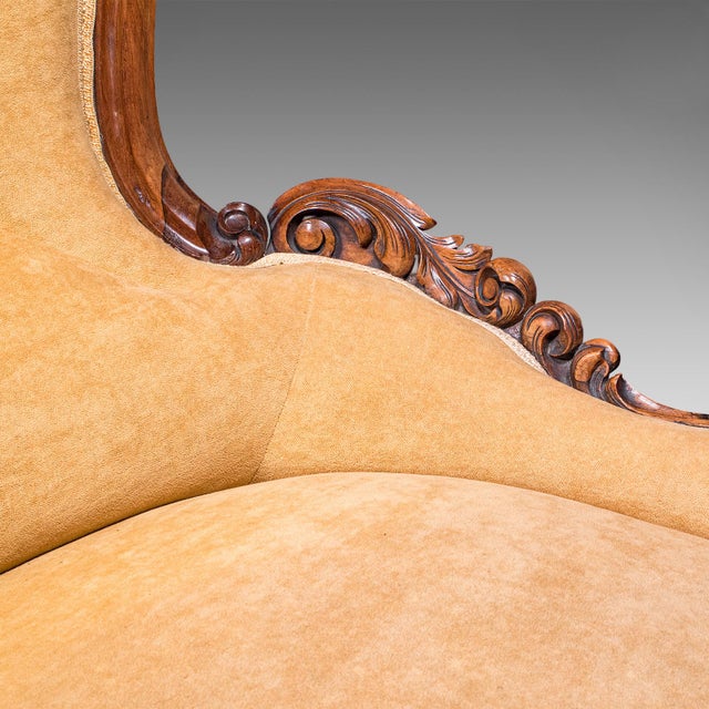 Antique Colonel's Salon Chair & Stool, English, Parlour Seat, Early Victorian For Sale - Image 10 of 12