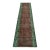 Kerman Runner 2’6” X 9’9” Red Wool Vintage Distressed Hand-Knotted Rug For Sale