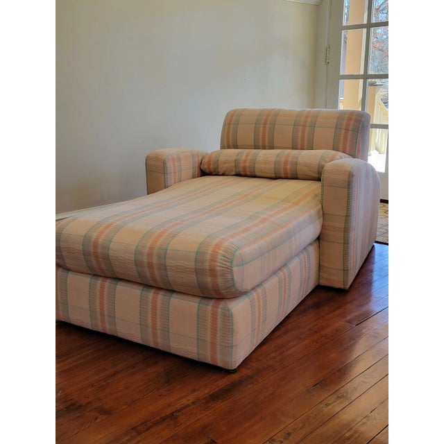 Art Deco 1980s Jay Spectre Steamer Chaise by Century Furniture For Sale - Image 3 of 10