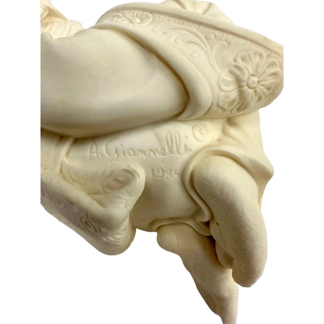 Italian Arnoldo Giannelli Alabaster Oriental Figurines - a Pair For Sale - Image 11 of 11