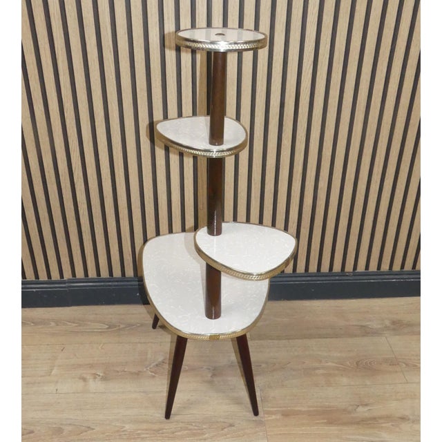 Flower Bench in Formica Gray, 1950s For Sale - Image 4 of 10