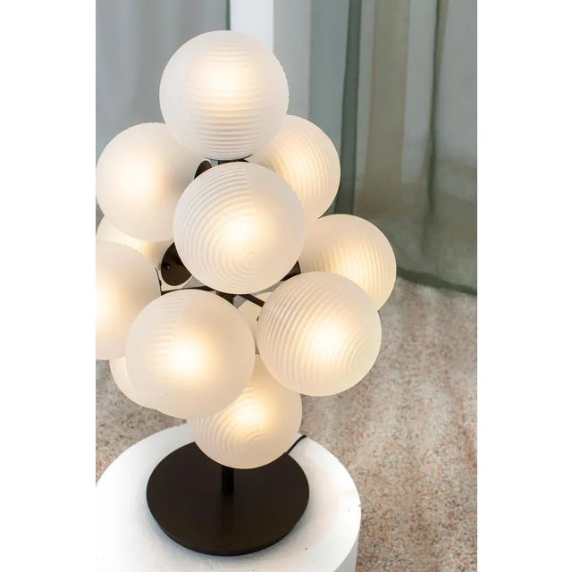 Big Aubergine Acetate Black Stellar Grape Floor Light by Pulpo For Sale - Image 9 of 11