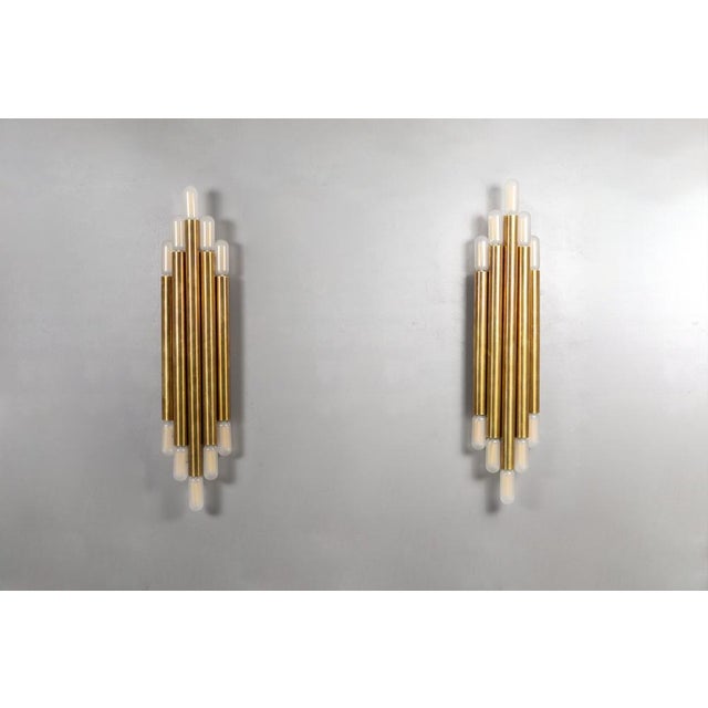 Brass Wall Lights by Sciolari, 1980s, Set of 2 For Sale - Image 11 of 11