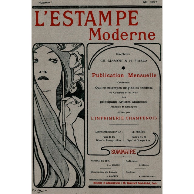 Paper Louis-Auguste Girardot, Femme du Riff, 1897, Lithograph on Paper For Sale - Image 7 of 9