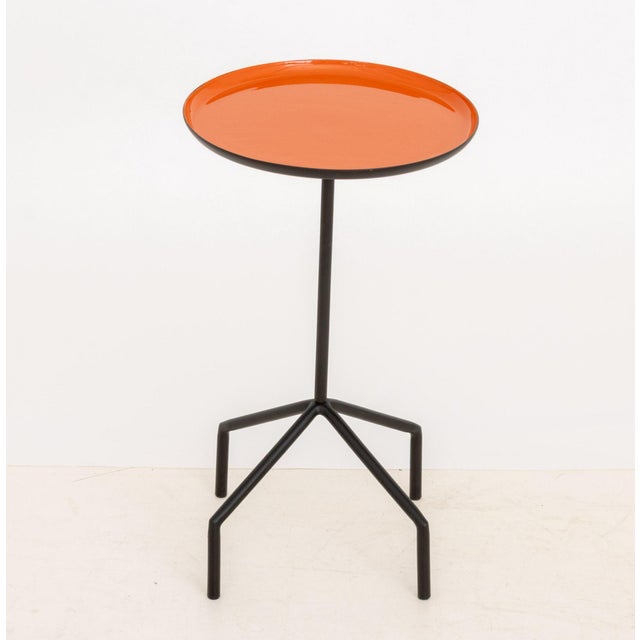Set of Three Herman Miller Style Enameled Steel Graduated Side Tables For Sale - Image 11 of 12
