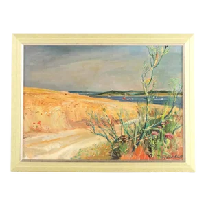 Original Signed T. Klots "A Tranquil Beach" Oil Painting
