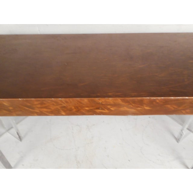 Mid-Century Modern Metal and Lucite Dining Table For Sale - Image 10 of 13