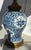 19c. Chinese Blue and White Lamp With Custom Shade For Sale In San Diego - Image 6 of 18
