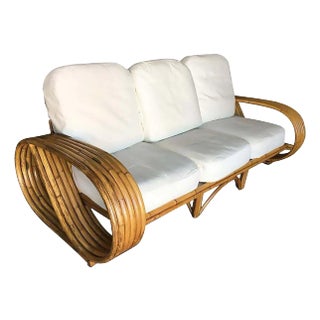 Restored 6-Strand "Speed" 3-Seat Sofa With Arched Base For Sale