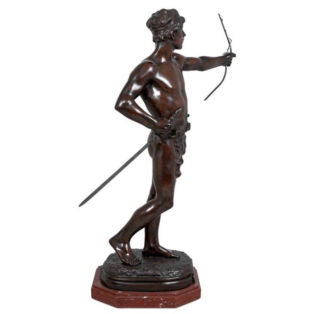 Figurative Luis Domenech "Aui Victori" Spelter Sculpture For Sale - Image 3 of 6