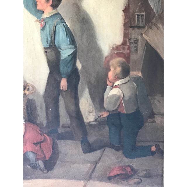 19th Century Late 1800's Oil on Canvas Painting For Sale - Image 5 of 8
