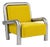 Tub Armchair in Wool and Brushed Steel by Christophe Perichon For Sale