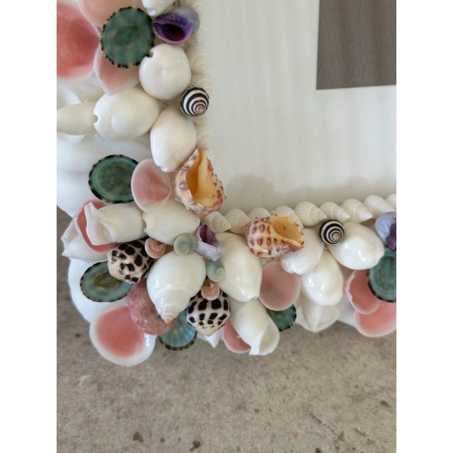 2020s Coastal Handmade Seashell Picture Frame For Sale - Image 5 of 10