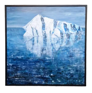 "Ice Shadows" Contemporary Seascape Painting by Penny Rumble, Framed