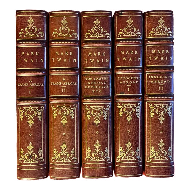 Fine Antique Leather Bindings - Books by Mark Twain