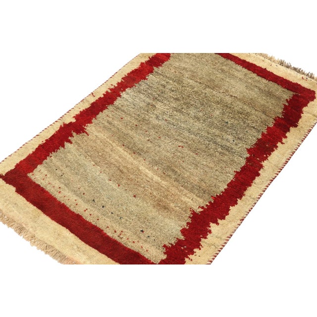 A vintage 2x4 Persian Gabbeh rug in the latest entry to Rug & Kilim’s curation of rare tribal pieces. Hand-knotted in wool...