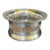 Vintage Reticulated Silver Plate Wood Wine Bottle Coaster For Sale
