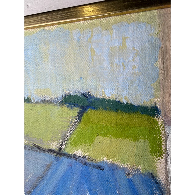 1960s Knud Verner Laursen, West Jutland / Pair of Danish Landscapes, 1960s, Oil on Canvas For Sale - Image 5 of 9