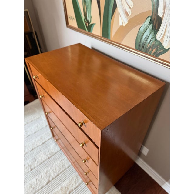 Vintage Mid Century Chest of Drawers Tallboy Dresser by Rockford For Sale - Image 4 of 12