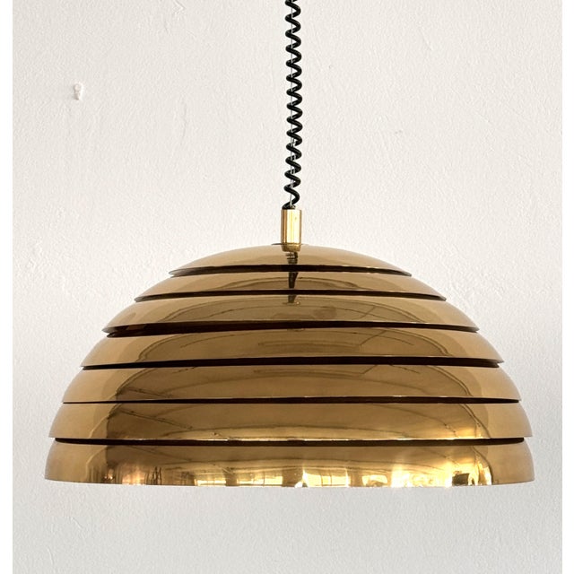 Mid-Century Modern Brass Pendant Light by Vereinigte Werkstätten from Vereinigte Werkstätten Collection, 1960s For Sale - Image 4 of 18
