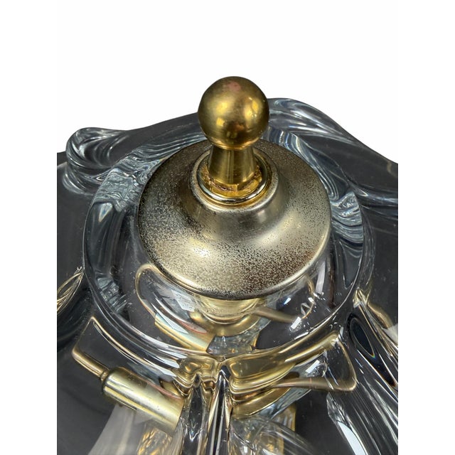 Glass Vintage Cofrac Art Verrier Style French Crystal Table Lamp For Sale - Image 7 of 12
