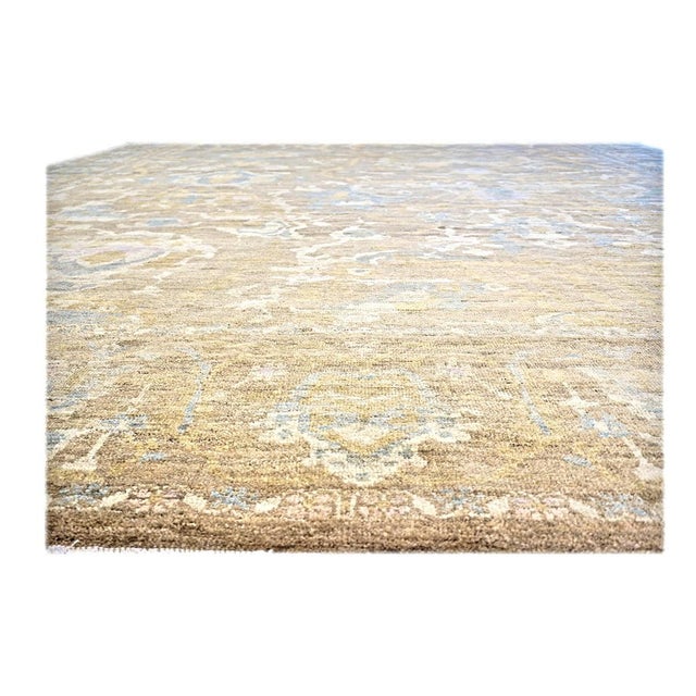 Condition: New Origin: Persia Design: Sultanabad Actual Size: 11'8" x 15'1" Color: Teal, Yellow, Taupe, Ivory Content: Wool