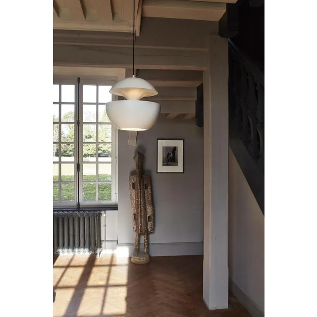 Bertrand Balas Large White Pendant Lamp by Bertrand Balas For Sale - Image 4 of 13