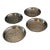 Vintage Nickel German Silver Drinking Coasters Ornate Repousse Flowered - Set of 4 For Sale