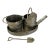 Gardening Pewter Creamer and Sugar Set For Sale