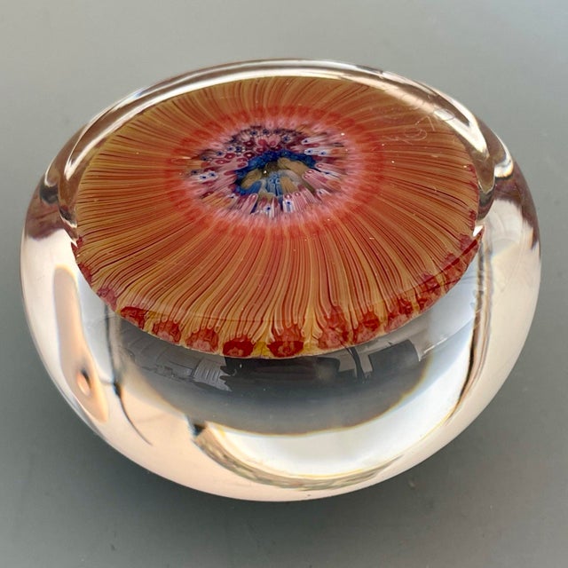Glass Baccarat Floral Millefiori Glass Paperweight 1970 Limited Edition #69 For Sale - Image 7 of 12