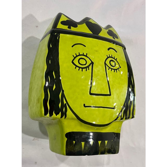 Mid-Century Modern 20th Century MCM Baldelli Italian Ceramic "Queen" Face Bank For Sale - Image 3 of 11