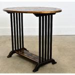 Early 20th Century Vintage English Painted Side Table with Fish Découpage For Sale - Image 5 of 10