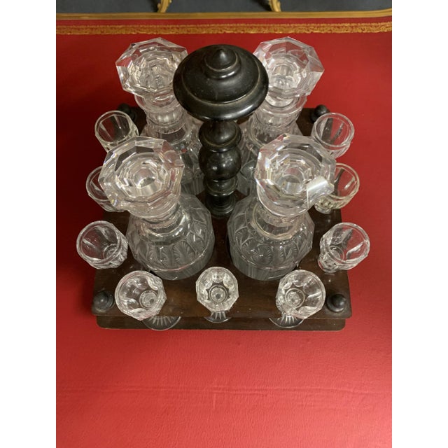 A very nice liquor cabinet wood and crystal, you have 12 glass and 4 bottle in baccarat crystal, very hight end decoration