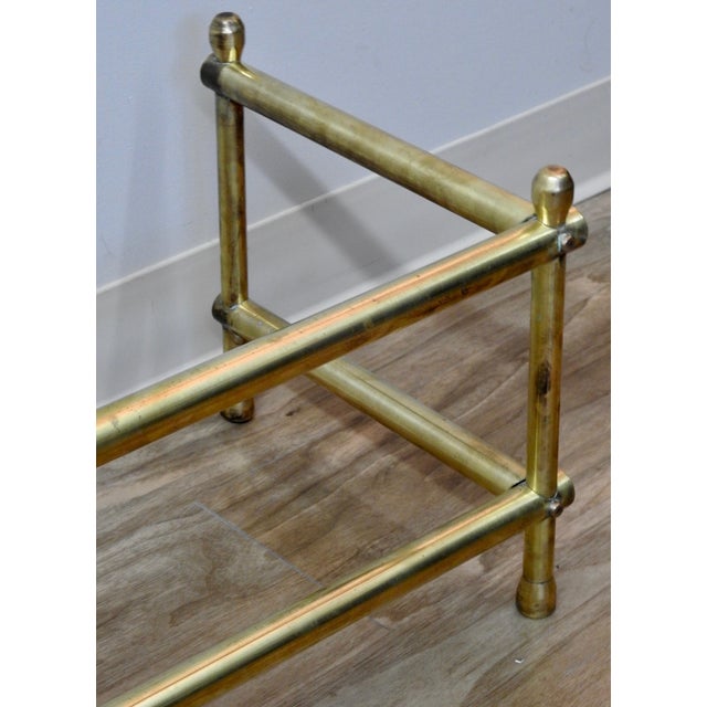 Mid-20th Century Solid Brass Fireplace Surround For Sale - Image 9 of 12