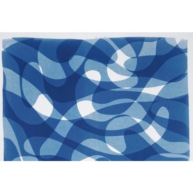 2021 "Layered Looping Lines I" Contemporary Cutout Paper Technique on Watercolor Paper For Sale In Miami - Image 6 of 11