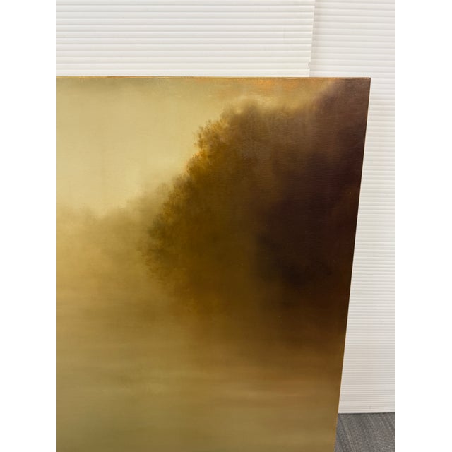 Aondrea Maynard Evening's Gold Oil on Wood Painting, Original For Sale In San Francisco - Image 6 of 12