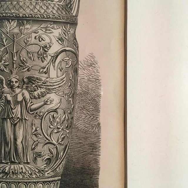 French Artist, Neoclassical Roman Marble Urns, 1850, Black and White Print For Sale - Image 15 of 18